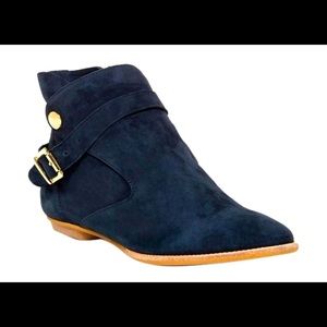 House of Harlow, Holly, new, dark blue, suede, booties.
